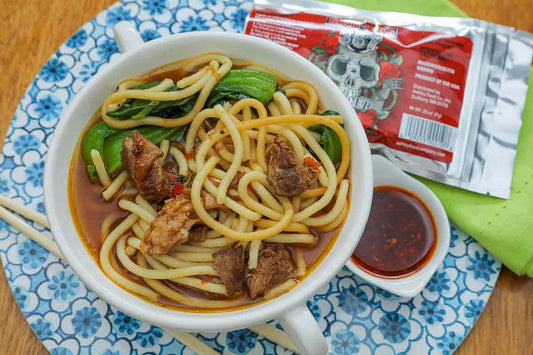 Ferocious flank noodle soup