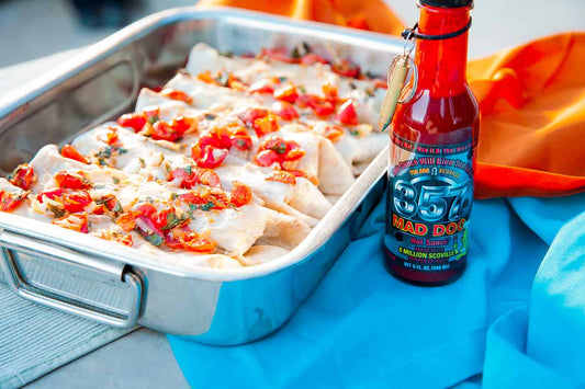 Flaming Chicken Enchiladas
