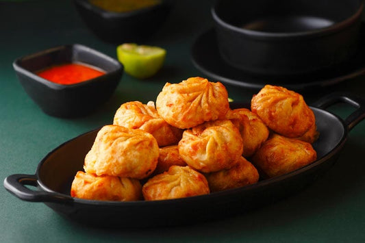 🥟🔥 Fried Momos with Mad Dog 357 Sriracha Dipping Sauce 💀🌶️