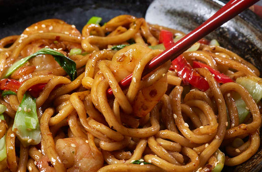 🔥 Mad Dog 357 Ghost Pepper Mongolian Shrimp Udon 🍤🍜