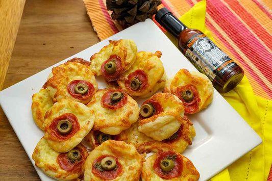 Monster Eyeball Pizzas