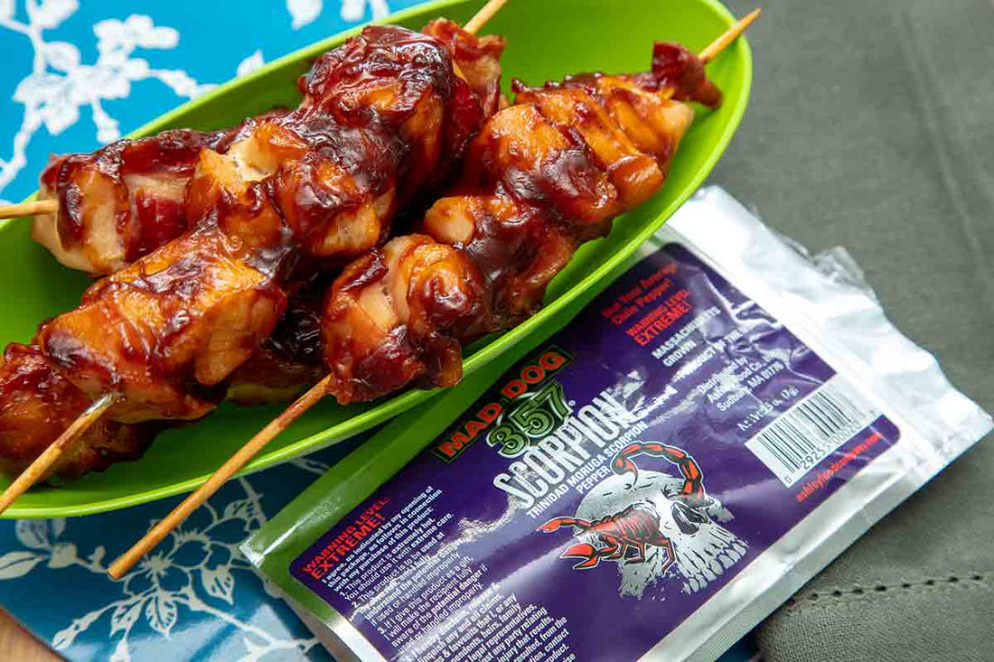 Scorpion BBQ Chicken Skewers