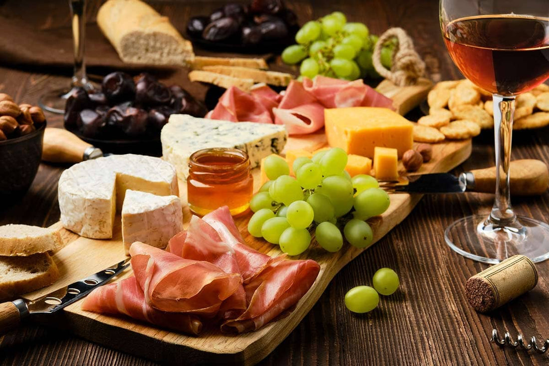 Spicy Honey Drizzle Charcuterie Board featuring Mad Dog 357 Pure Ghost
