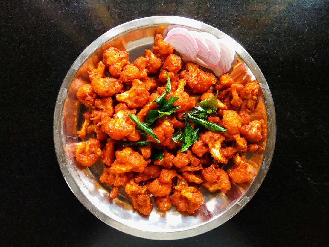 🔥 Spicy Indian-Style Cauliflower Fry with Ghost Pepper; Crispy Curry Leaves 🌶️