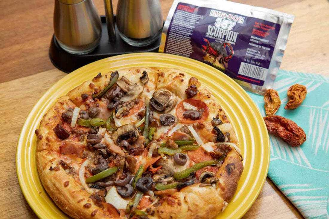 Spicy Scorpion Extravaganza Pizza