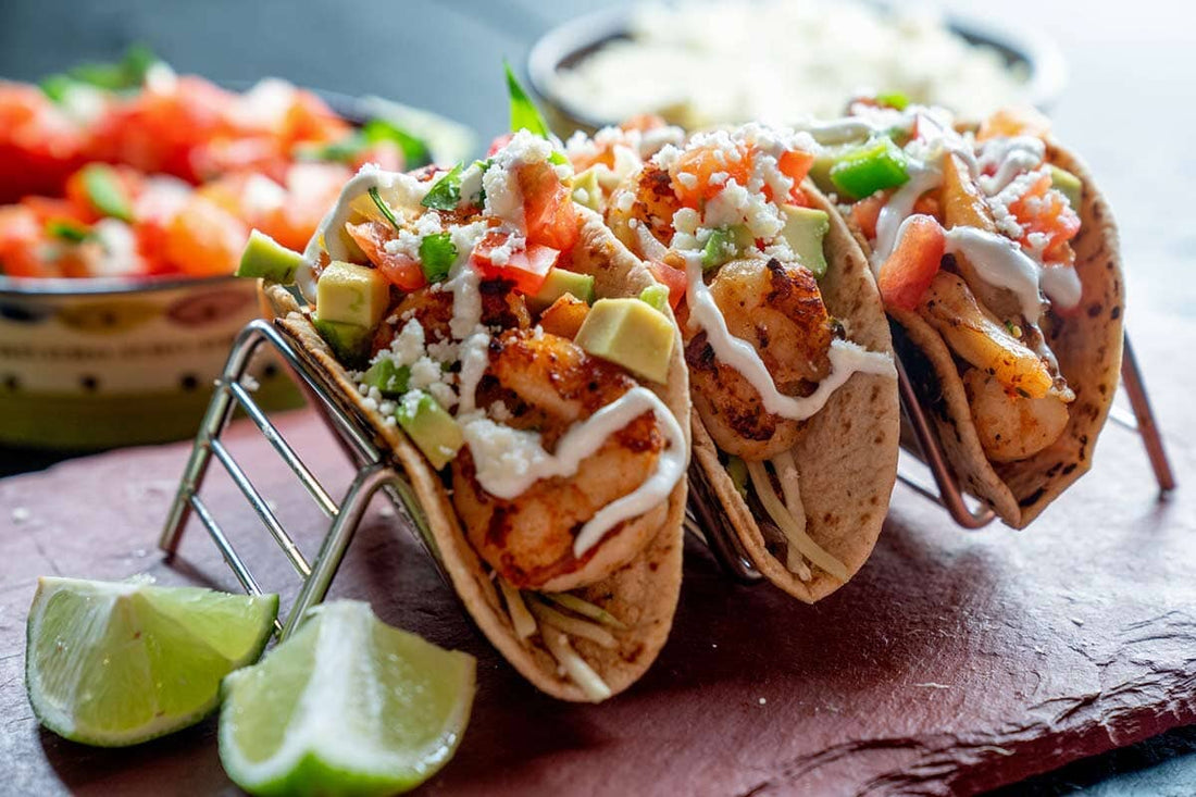 Spicy Shrimp Tacos with Mad Dog 357 Gold Edition 🌮🔥