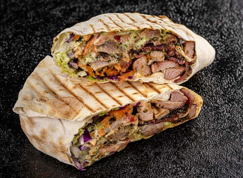 Turkish-Style Lamb Kebab Wraps with Mad Dog 357 Ghost Pepper
